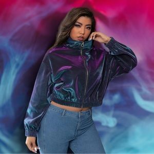 Unity Plus Holographic Drop Shoulder Jacket Size 3XL/18